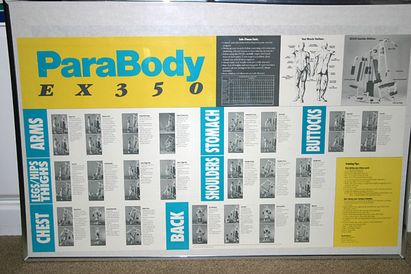 Parabody Home Gym Workout Chart